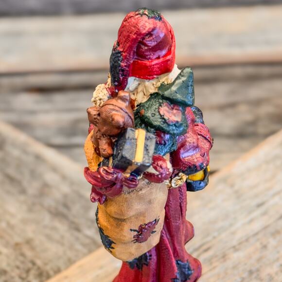 Roman Inc-Rustic Santa Christmas Collectible Hand Painted Decor-Original Box-6"H - Picture 3 of 11